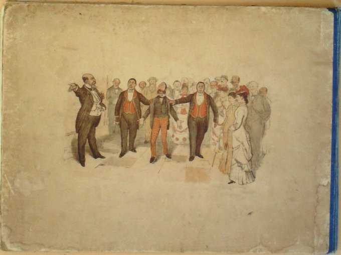 SCENES HUMORISTIQUES-Illustration GALDECOTT () 1882 inédit