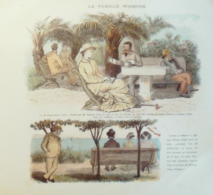 SCENES HUMORISTIQUES-Illustration GALDECOTT () 1882 inédit