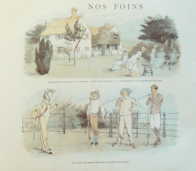 SCENES HUMORISTIQUES-Illustration GALDECOTT () 1882 inédit