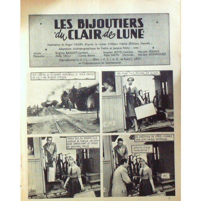 Les Bijoutiers Du Clair De Lune (Roman Photo) Brigitte Bardot Alida Valli Boyd