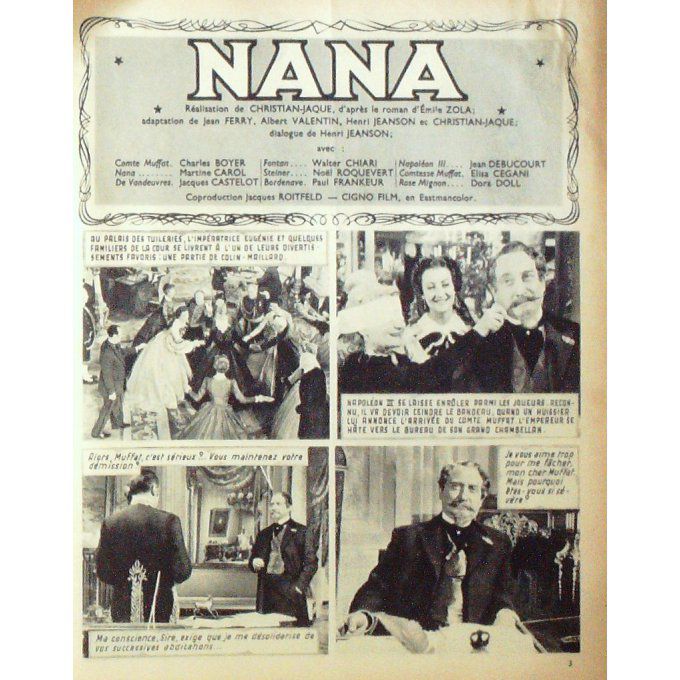 Nana (Roman Photo) Martine Carol Dora Doll Charles Boyer 1960