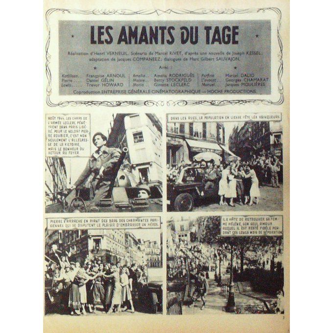 Les Amants Du Tage (Roman Photo) Daniel Gelin Robert Taylor Jean Desailly 1960