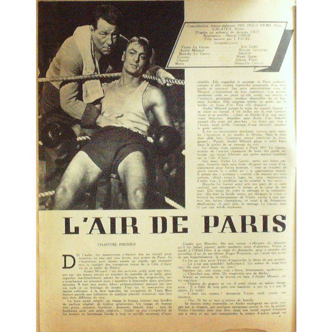 Roman photo-L'AIR de PARIS ARLETTY JEAN GABIN ROBERT LAMOUREUX