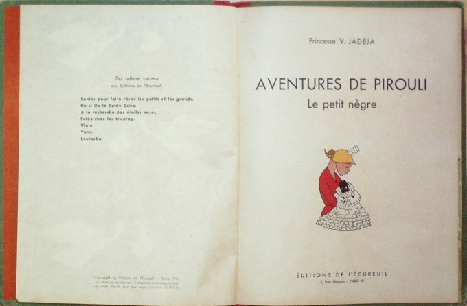 Bd LES AVENTURES de PIROULI-V.JADEJA-(L'ECUREUIL) Eo 1946
