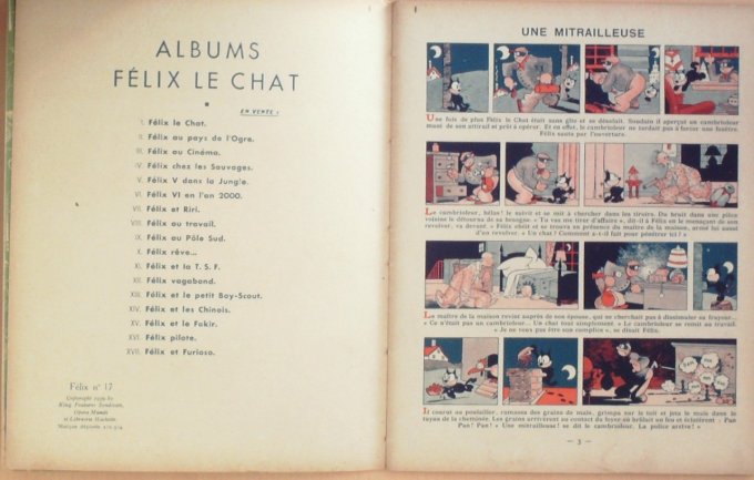 Bd FELIX le CHAT et FURIOSO (Hachette Sullivan Pat)-1939-Eo