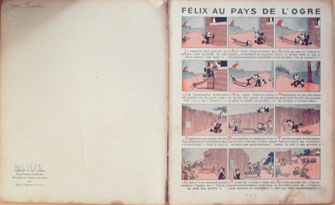 Bd FELIX le CHAT au PAYS de L'OGRE (Hachette Sullivan Pat)-1931-Eo