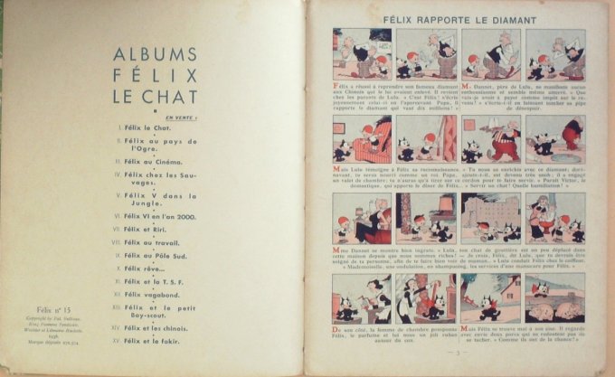Bd FELIX le CHAT et le FAKIR (Hachette Sullivan Pat)-1938-Eo
