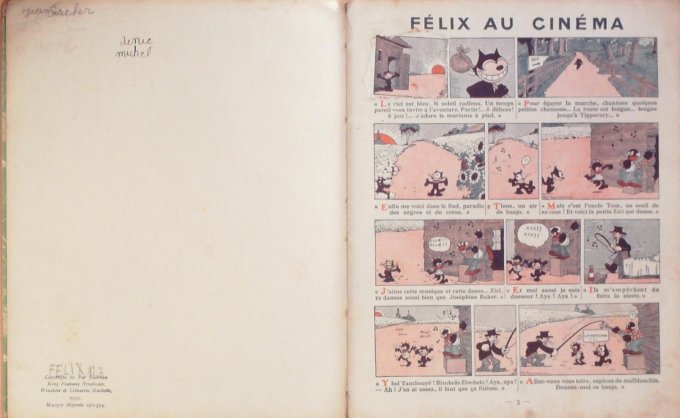 Bd FELIX le CHAT au CINEMA (Hachette Sullivan Pat)-1932-Eo