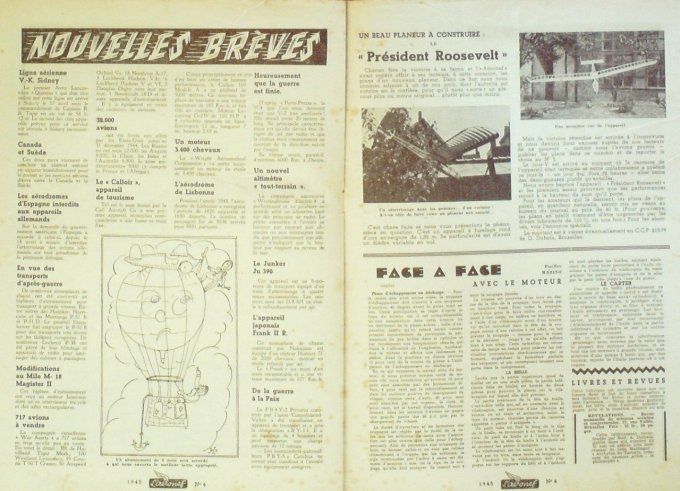 L'Aéronef 1945 # 4 rocket 18 Stinson voyager Betty 22 & Judy II