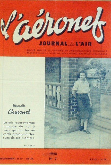 L'Aéronef 1945 # 7 P.47 chasseur bombardier hélicoptÃ¨re René Neuteleers