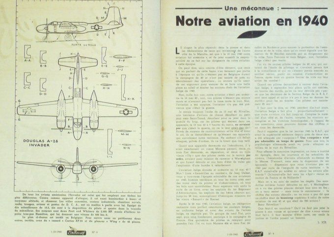 L'Aéronef 1945 # 9 Douglas A-26 Invader plan Sikorsky R-4