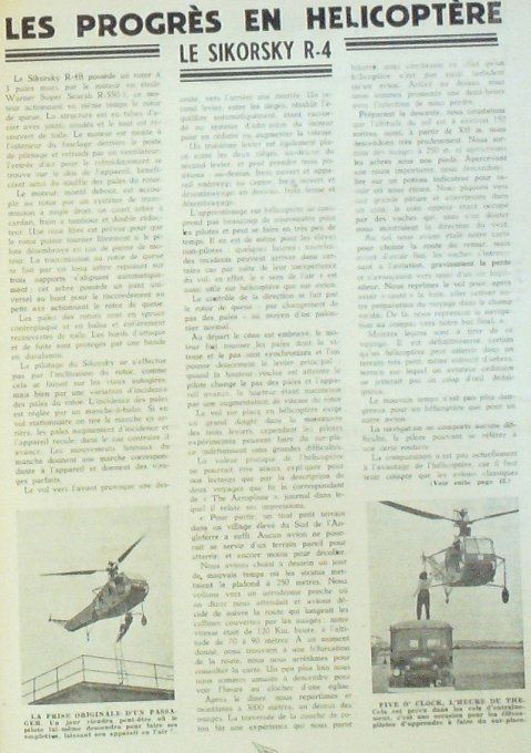 L'Aéronef 1945 # 9 Douglas A-26 Invader plan Sikorsky R-4