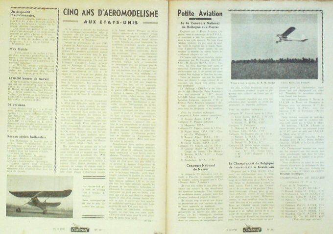L'Aéronef 1945 # 10 hélicoptÃ¨res René Neuteleers Biplace 50cv, AW 6B