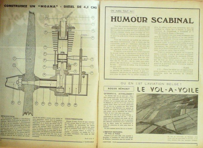 L'Aéronef 1946 # 17 Havilland Goblin Moana diesel Lagg-3 plan