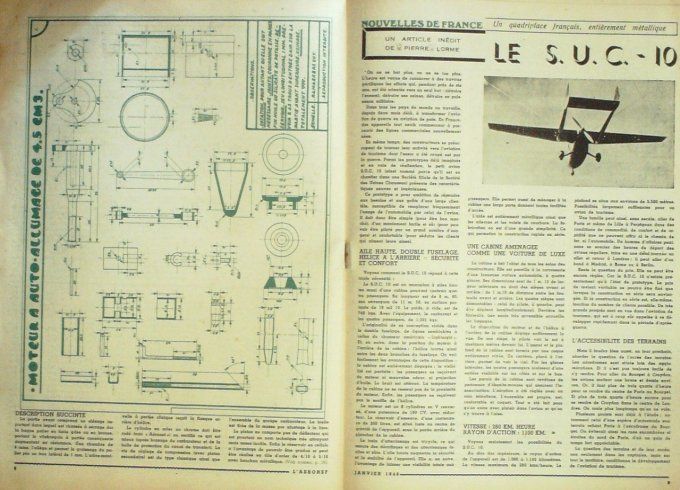 L'Aéronef 1946 # 17 Havilland Goblin Moana diesel Lagg-3 plan