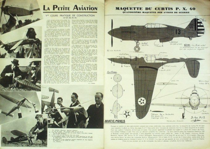 L'aviation illustrée 1941 # 91 Lockhead P38 Curtiss PX 40 Georges Nelis