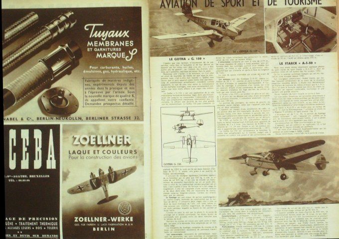 L'aviation illustrée 1944 # 1 Messerschmitt 323 & ME 110 Gotha G150