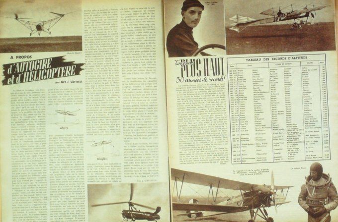 L'aviation illustrée 1944 # 2 Sab 140 Messerschmitt 109 F Autogire