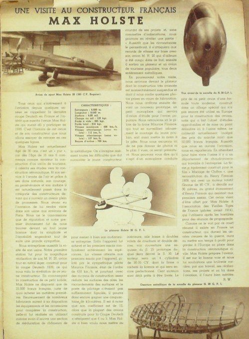 L'aviation illustrée 1944 # 4 Heinkel 112U Dornier Do 24 Pou du ciel H M 19