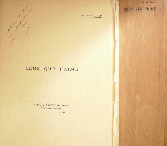THURLY "L.M De"-CEUX que J'AIME (Biographies Caricaturistes) + dédicace 1906