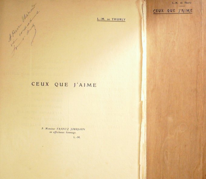 L-.M De Thurly Ceux que j'aime et dédicacé par l'Auteur Sur Japon Impérial 1905 très rare
