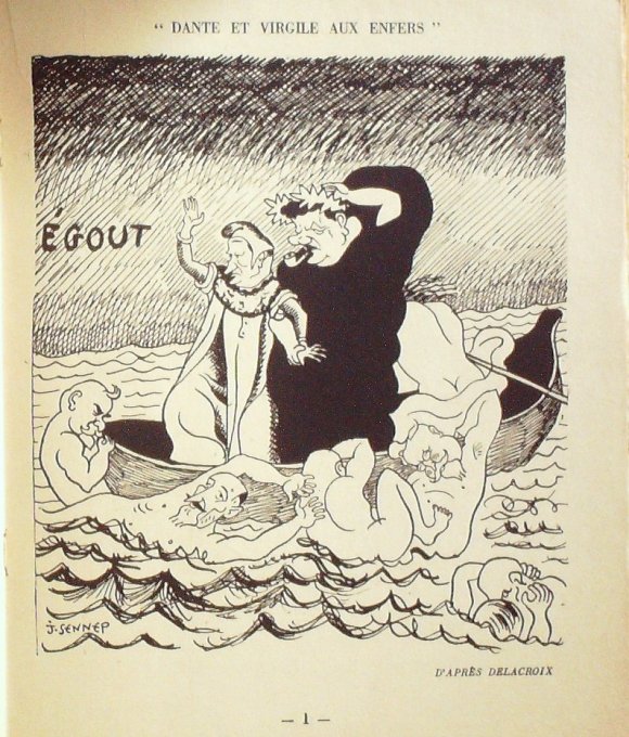SENNEP Jean-Le MILIEU 90 caricatures (Editeur FLOURY) 1934