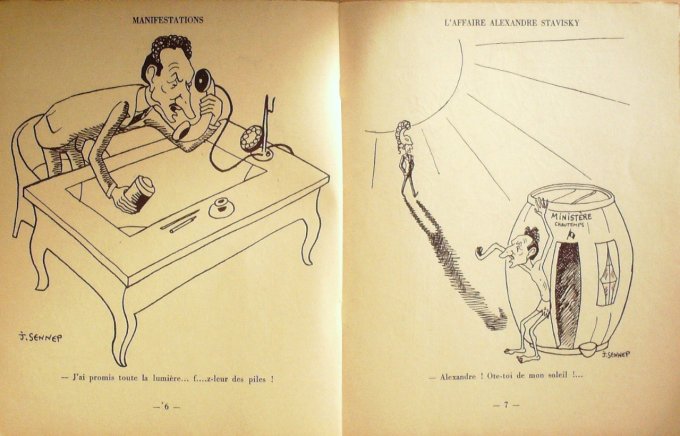 SENNEP Jean-Le MILIEU 90 caricatures (Editeur FLOURY) 1934