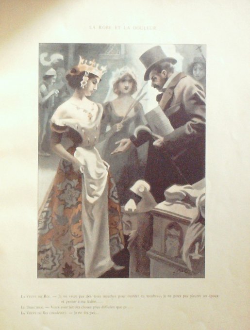 FEMMES de THEATRE-Illustration BAC Ferdinand (texte GUILBERT Yvette) 1896-INEDIT