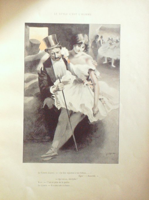 FEMMES de THEATRE-Illustration BAC Ferdinand (texte GUILBERT Yvette) 1896-INEDIT