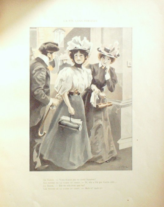 FEMMES de THEATRE-Illustration BAC Ferdinand (texte GUILBERT Yvette) 1896-INEDIT