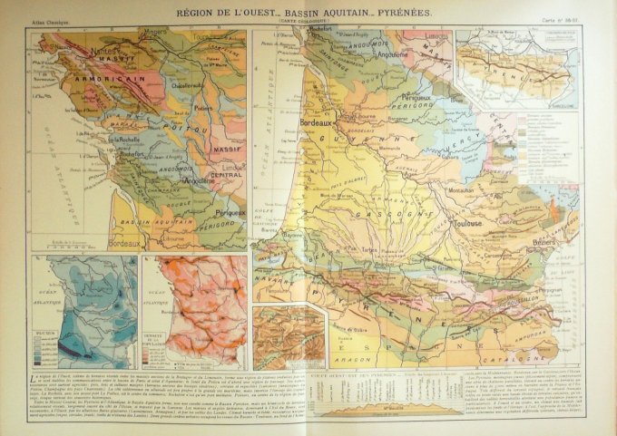 ATLAS (343 cartes géographiques) SCRADER, GALLOUEDEC (Hachette) 1931