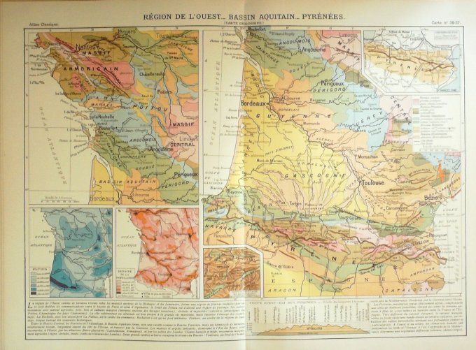 ATLAS (343 cartes géographiques) SCRADER, GALLOUEDEC (Hachette) 1931