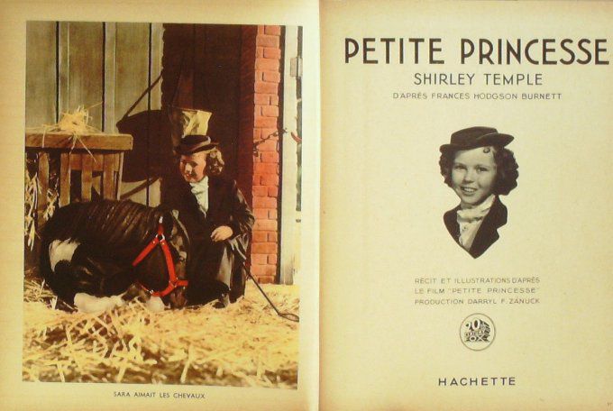 Bd PETITE PRINCESSE-Roman Frances HODGSON BURNETT-Shirley TEMPLE-Eo 1933