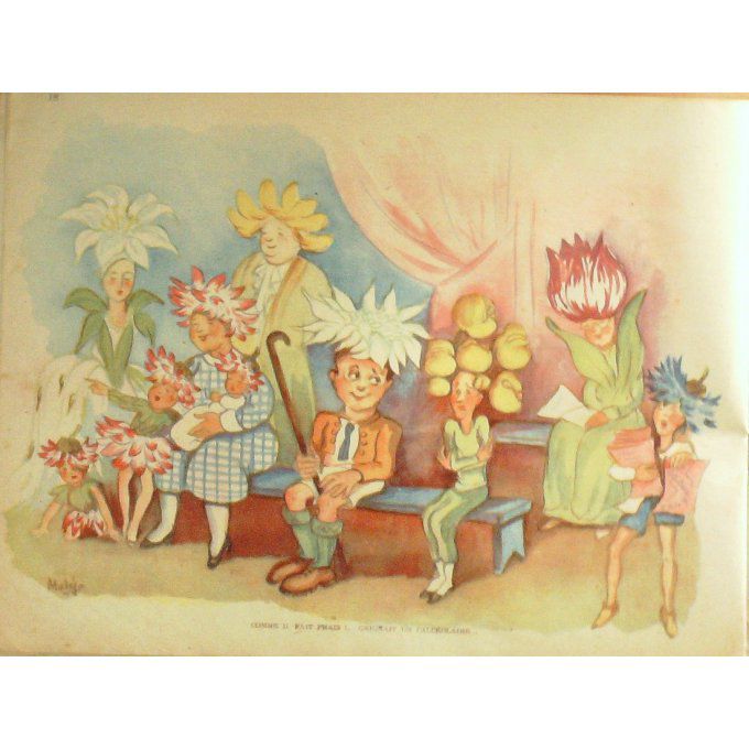 Bd NANOU FILLE FLEUR-Illustrateur MATEJA-(Wartel) Eo 1945