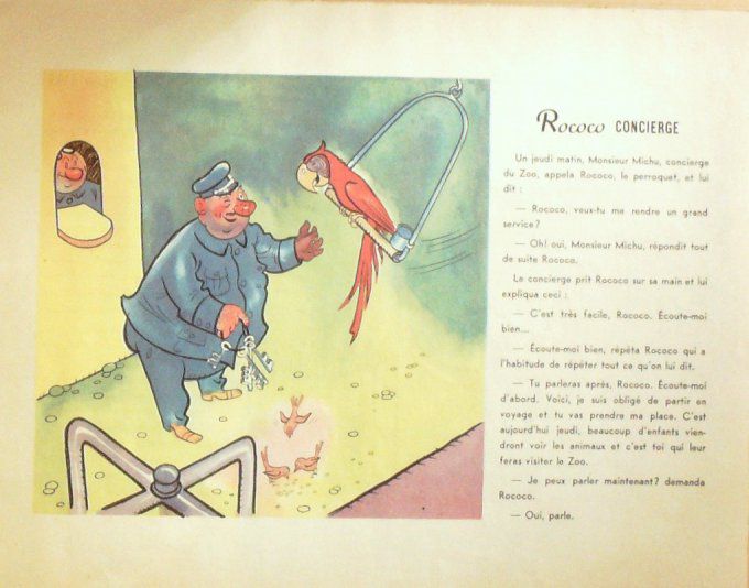 Bd MIAOU La CHATTE-ROCOCO CONCIERGE du ZOO-TRUBERT-ONCLE PIPE Eo 1947