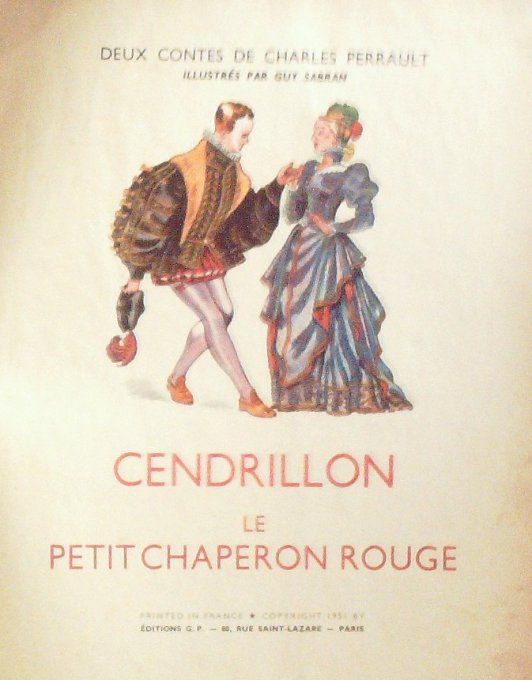 Bd CENDRILLON te le PETIT CHAPERON ROUGE-Illustrateur SABRAN Guy Eo 1951