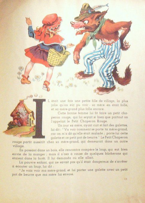 Bd CENDRILLON te le PETIT CHAPERON ROUGE-Illustrateur SABRAN Guy Eo 1951