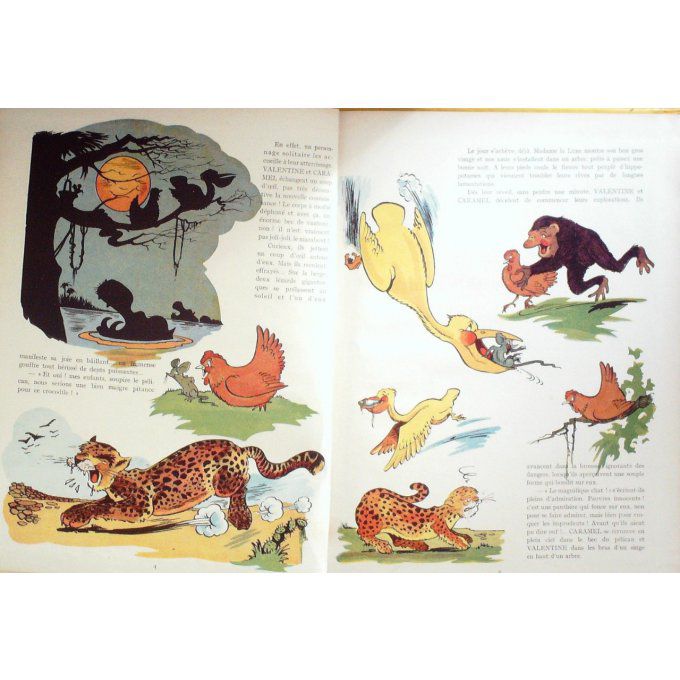 Bd VALENTINE et CARAMEL en AFRIQUE-Illustrateur Maurice PARENT-(Tallandier) Eo 1952