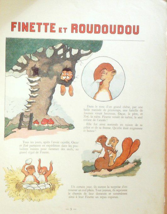 Bd FINETTE et ROUDOUDOU +son EDUCATION-Illustrateur PARENT Maurice Eo 1947