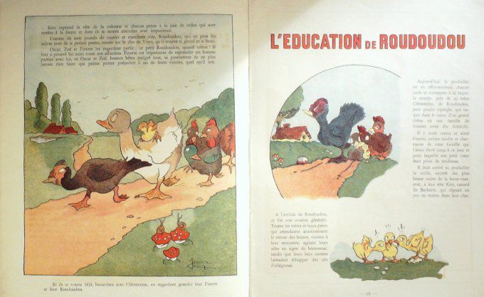 Bd FINETTE et ROUDOUDOU +son EDUCATION-Illustrateur PARENT Maurice Eo 1947