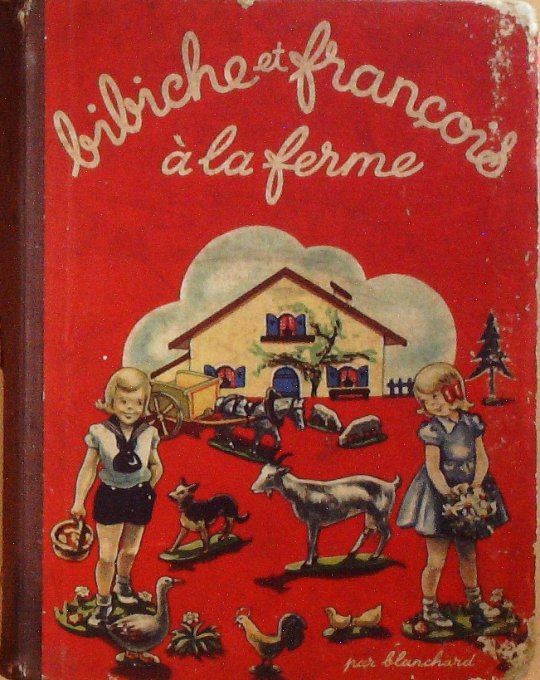 Bd BIBICHE et FRANCOIS à la FERME-BLANCHARD-(J BARRE) Eo 1949