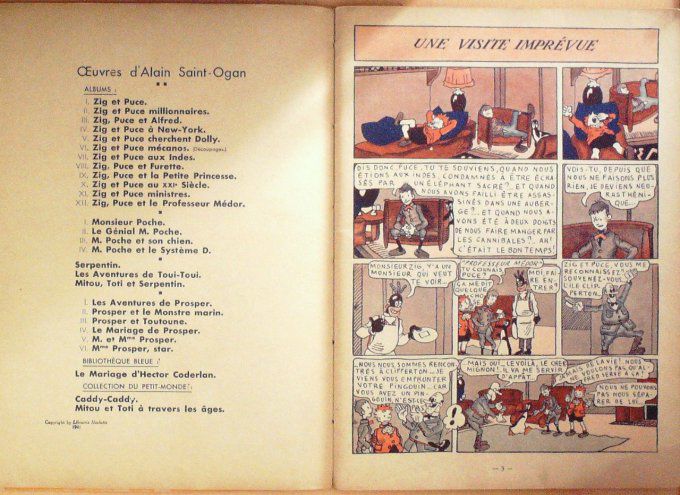 Bd ZIG et PUCE et le PROFESSEUR MEDOR-Alain ST OGAN-(Hachette) Eo 1941