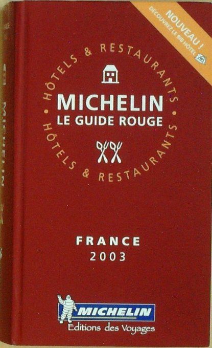Guide rouge MICHELIN 2003 96ème édition France