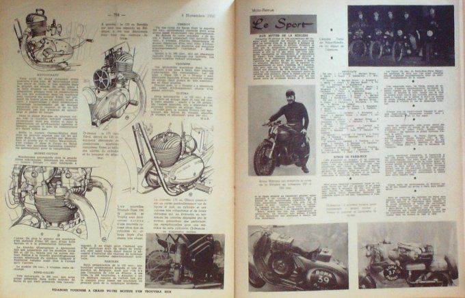 Moto Revue 1950 n°1005 Carenage Douglas 250 Ardie 250 Horex Regina 350