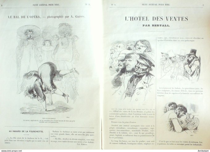 Petit journal pour Rire 1868 #    3 L'Hotel des ventes Bertall