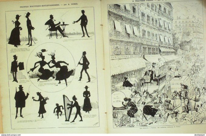 La Caricature 1883 #192 Cavelerie sur SuippesèLes-Bains Draner Prudhommania Caran d'Ache Tinant Sor