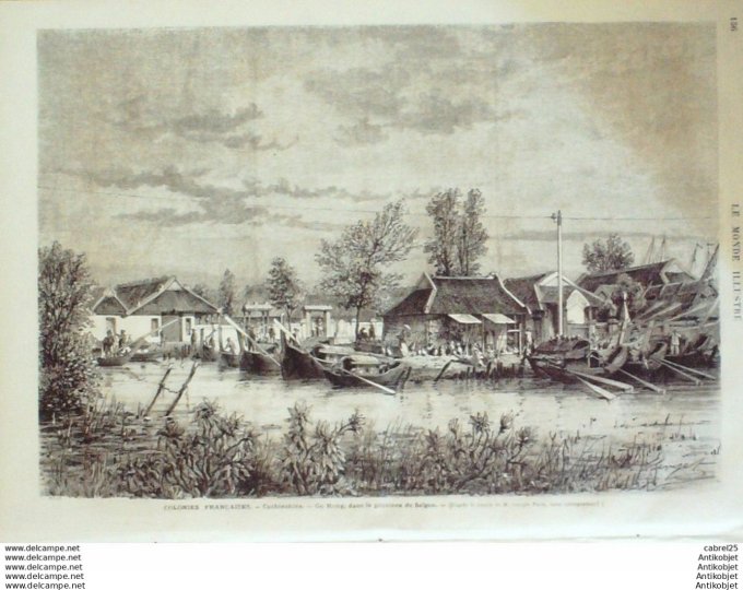 Le Monde illustré 1872 n°778 Antibes (06) Brestplougastel (29) Belgique Anvers Viet-Nam Go Kong