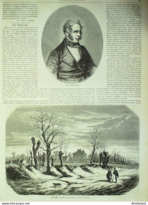 Le Monde illustré 1857 n°  6 Nohand (36) ïle de Wright Carisbrooke Sète (34) Asnières