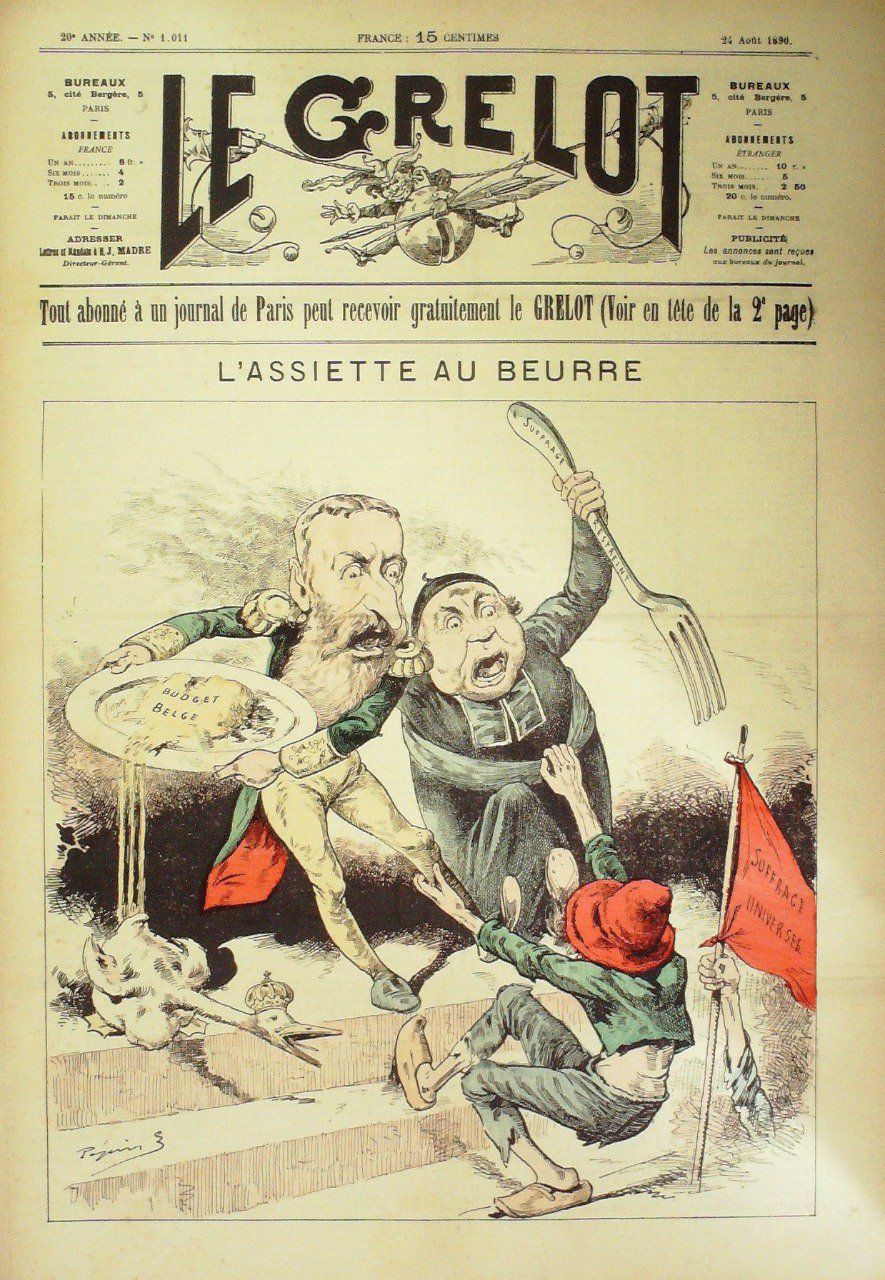 Le Grelot 1890 n°1011 L'ASSIETTE au BEURRE PEPIN
