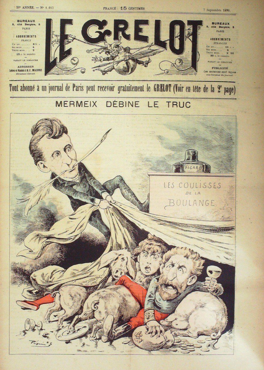 Le Grelot 1890 n°1013 MERMEIX DEBINE le TRUC PEPIN